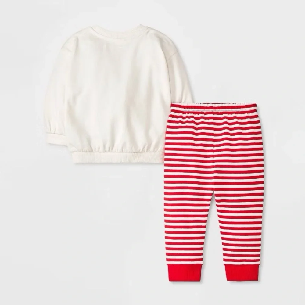 Baby nwt Heart Fleece Set - Cat & Jack Cream Valentine’s Day